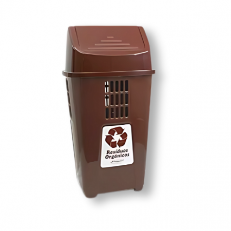 Lixeira Seletiva - 50L - Marrom