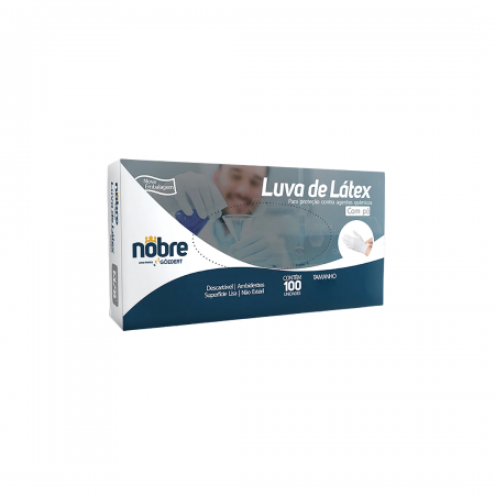 Luvas Latex com Pó - Tam.P - 100und - Nobre