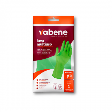 937 – Luva Multiuso Limpeza Moderada “P” (Par) – Vabene