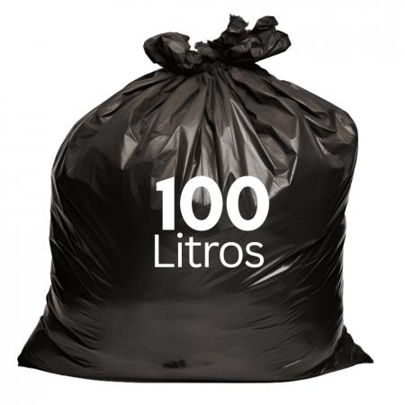 Saco de Lixo Preto 100 Litros - 100 Und