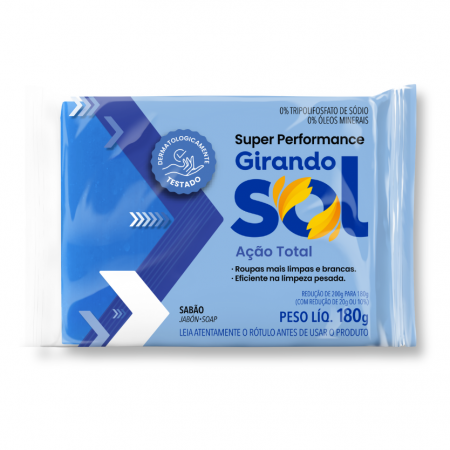 Sabão em Barra Ação Total - 180g - Girando Sol