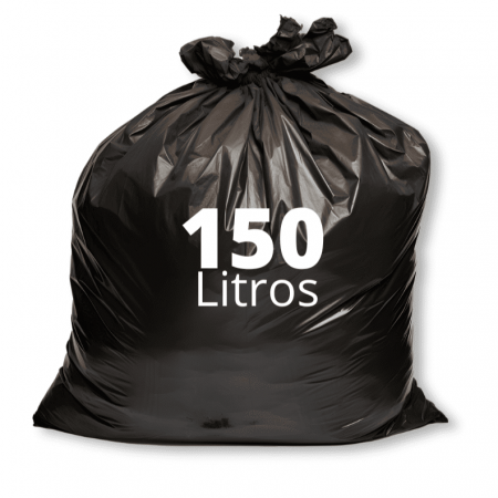 Saco de Lixo Preto 150L - 50 Und