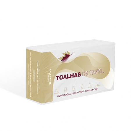 1000 - Interfolhas Branco (800 folhas x 20cm x 21cm) - Leaf