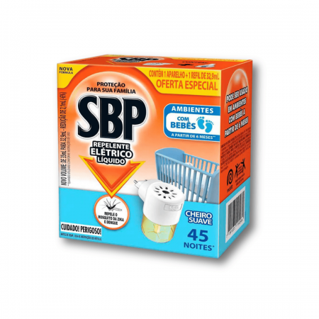 991 -  Repelente Elétrico Líquido SBP 45 Noites (Aparelho + Refil)