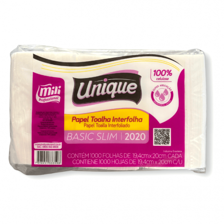 interfolha Basic Slim (1000 folhas 19,4cm×20 cm) - Mili