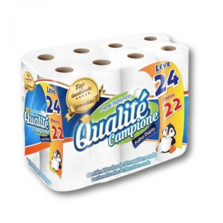 1295 - Papel Higiênico (10 x 30m 24 rolos) Qualité Capione