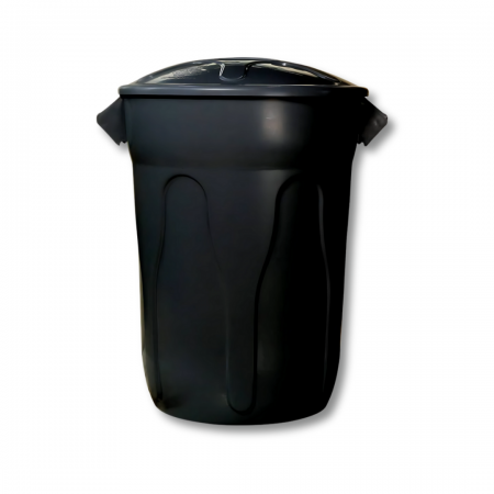968 – Lixeira 100L Preta – PLV