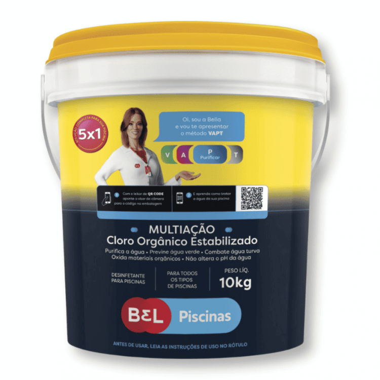 Multiação Cloro Orgânico Estabilizado - 10 Kg - Bel Piscinas