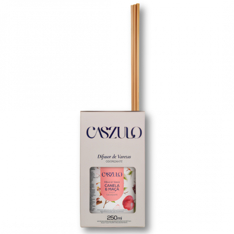 1311 - Difusor de Varetas - Canela e Maçã 250ml - Caszulo