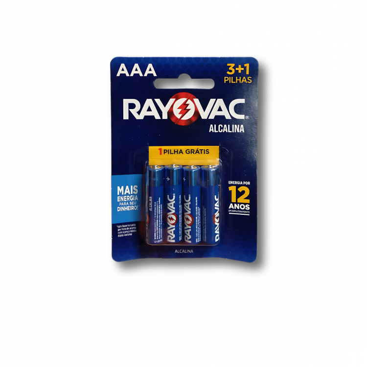 Pilha Alcalina AAA (Palito) - Rayovac