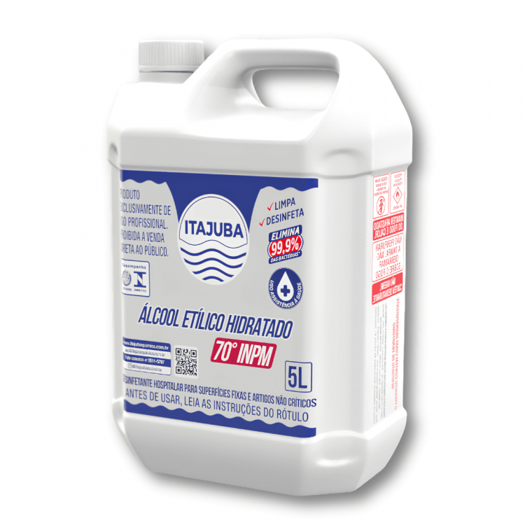 3456 - Álcool Líquido 70% - 5 Litros - Itajuba