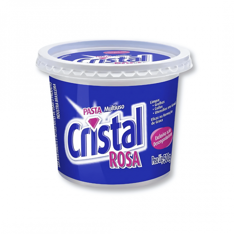 Saponáceo em Pasta Rosa - 500g - Cristal