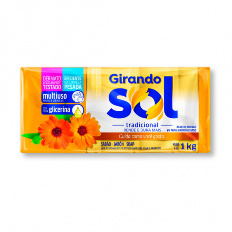 Sabão em Barra Tradicional (200g - 5 und) - Girando Sol