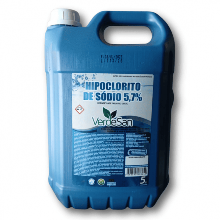 301 - Hipoclorito de Sódio 5,7% 5 Litros - Verdesan