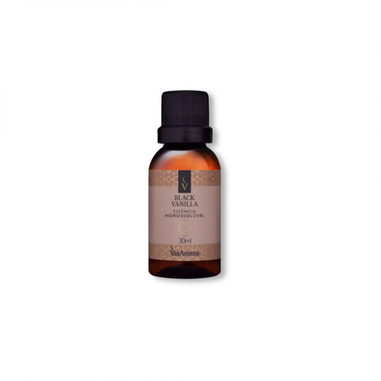 Essência Hidrossolúvel Black Vanilla - 30ml - Via Aroma