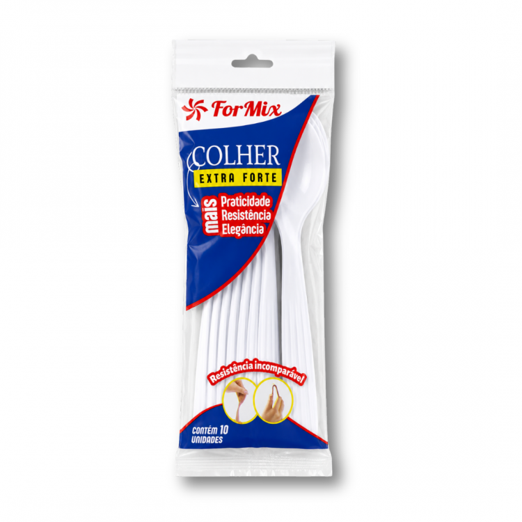 1328 – Colher Descartável Branca 10 und– Formix