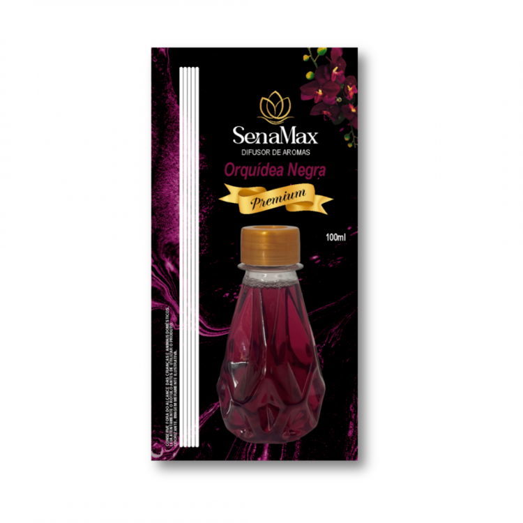 1341 - Difusor de Varetas Orquídea Negra - 100ml - Senamax