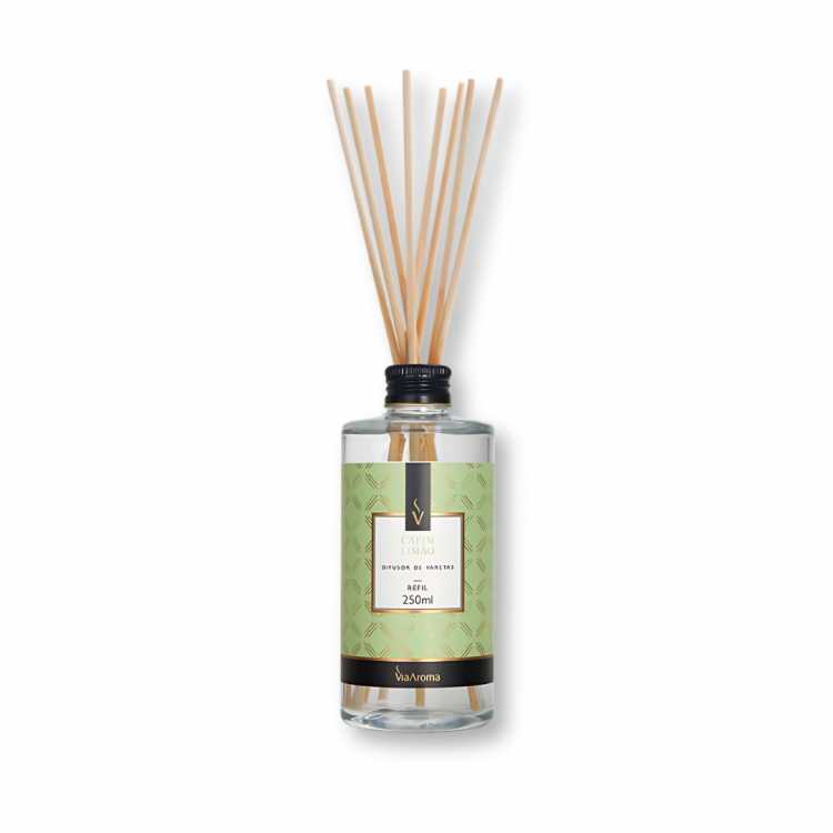 Difusor de Varetas Capim limão - 250ml - Via Aroma