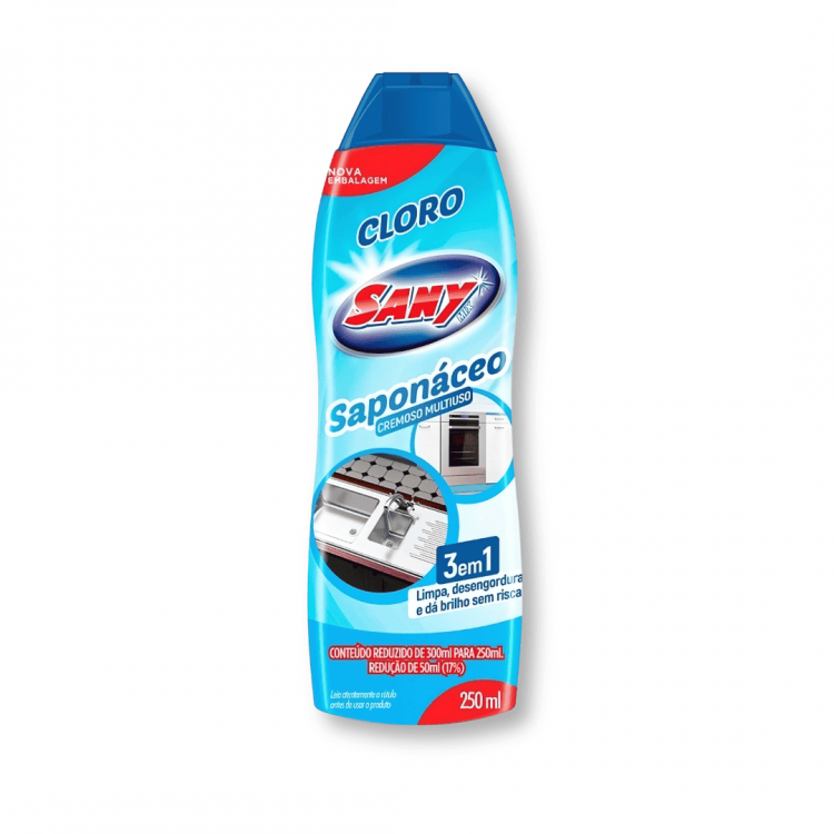 Saponáceo Cremoso Multiuso Sany Cloro - 250ml
