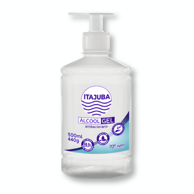 Álcool Gel Antisséptico 70,6% Pump - 500ml - Itajuba