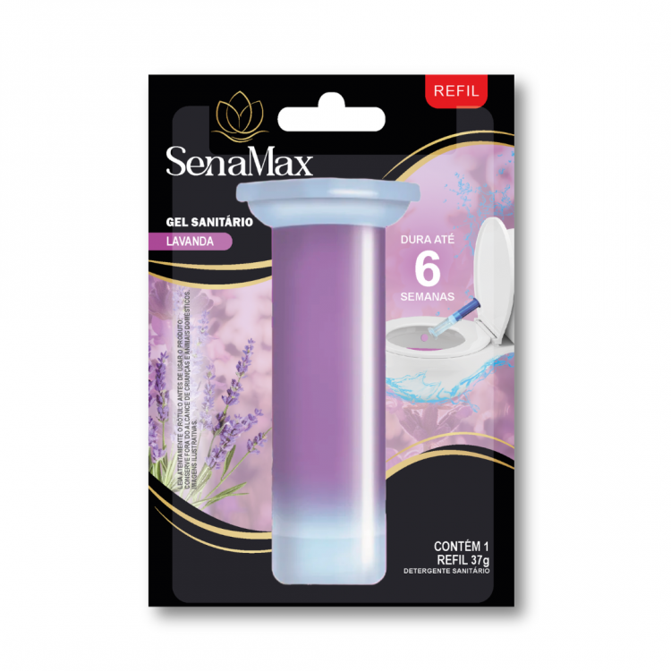 1345 - Gel Adesivo 1 Refil 6 Doses Lavanda - Senamax