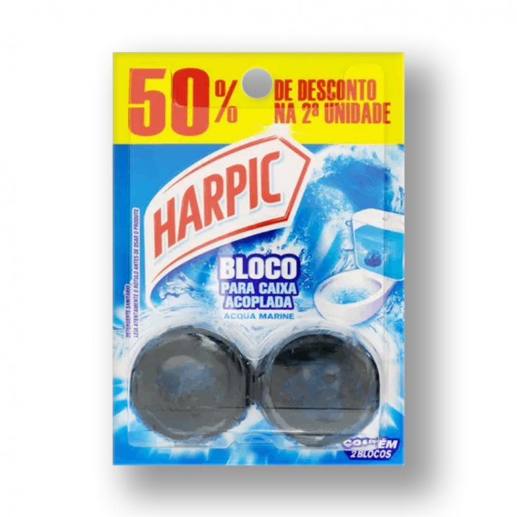 Harpic Bloco para Caixa Acoplada Acqua Marine com 2 Und