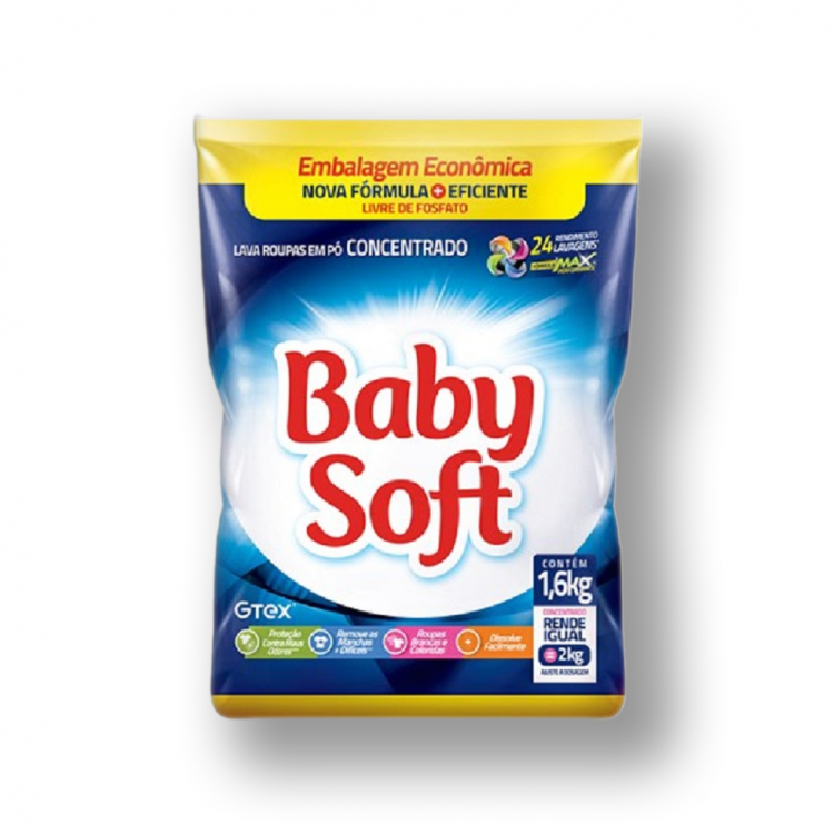 Lava Roupas em Pó Baby Soft 1,6kg