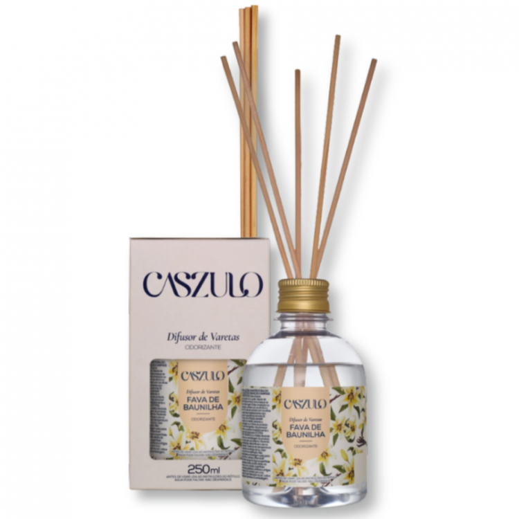 Difusor de Varetas Fava de Baunilha - 250ml - Caszulo