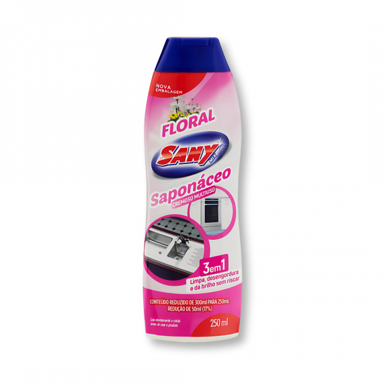 Saponáceo Cremoso Multiuso Sany Floral - 250ml